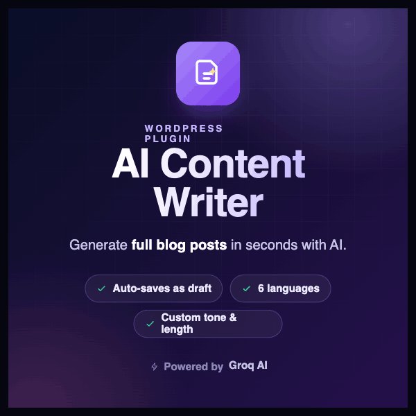 AI Content Writer — WordPress plugin